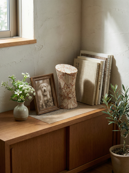 Solid Natural Marble Pet Memorial Keepsake Box, Home Decor Sculpture