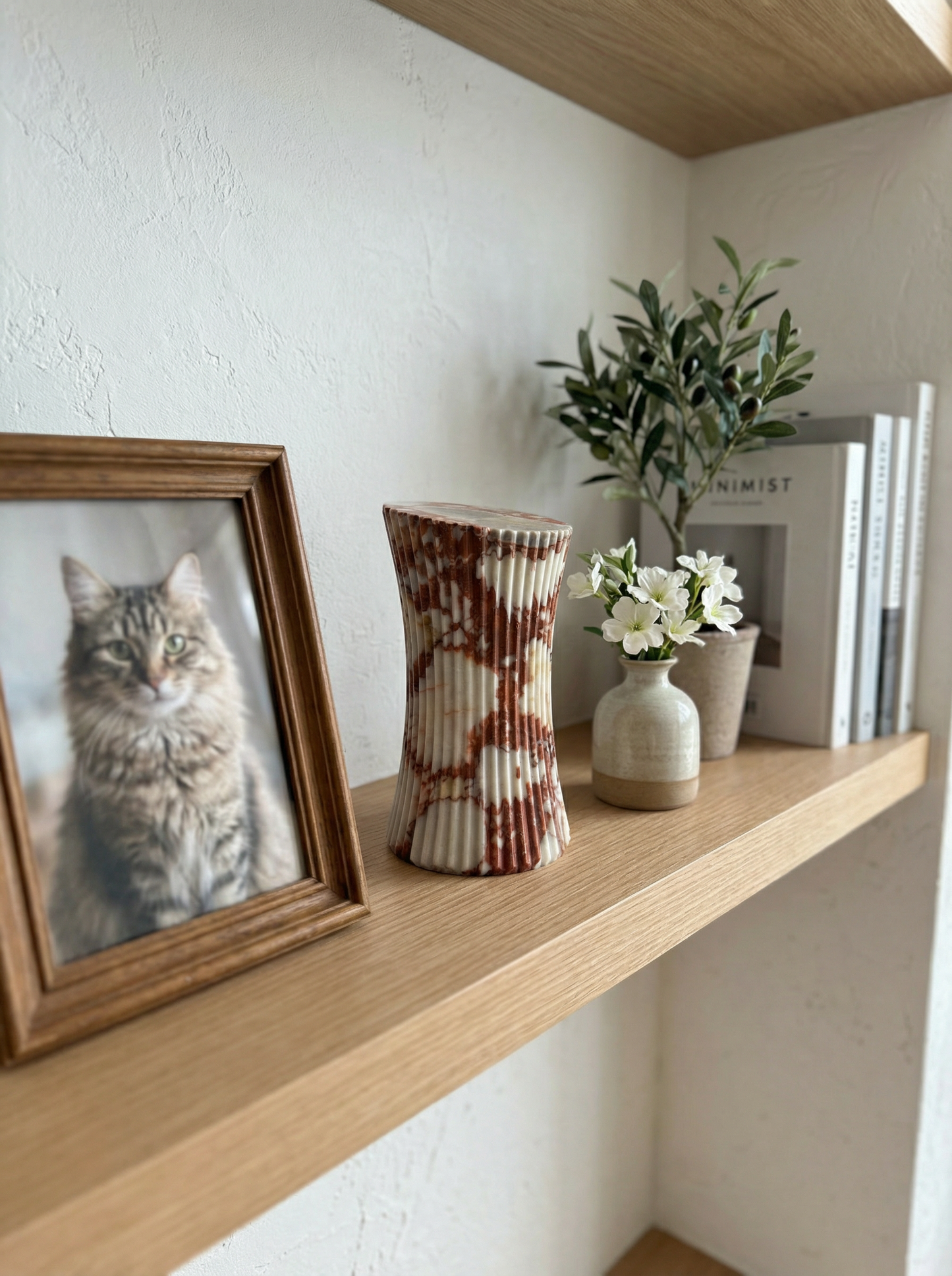 Solid Natural Marble Pet Memorial Keepsake Box, Home Decor Sculpture