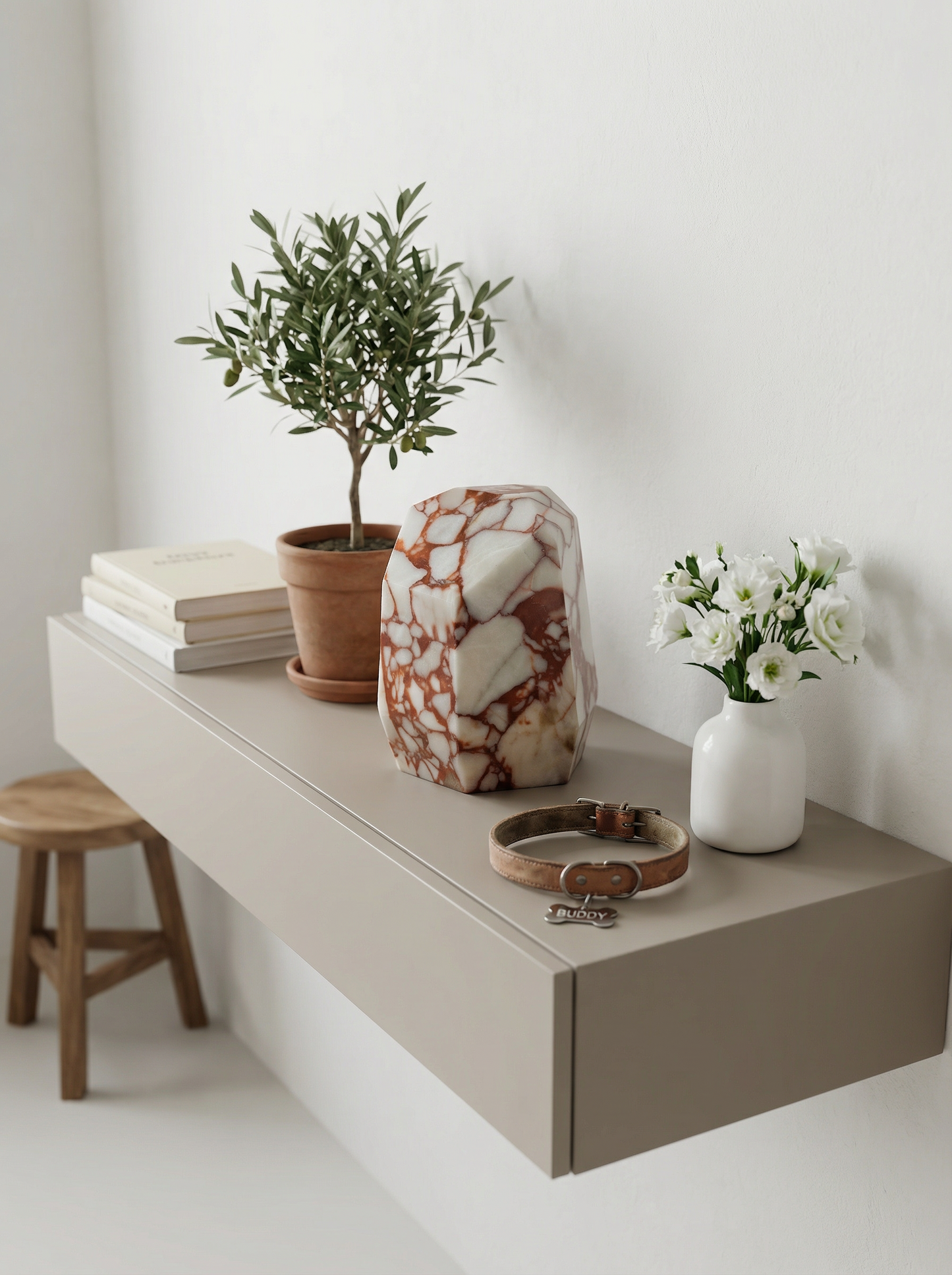 Natural Marble Vein Pet Eternal Memorial Box Ornament MINI