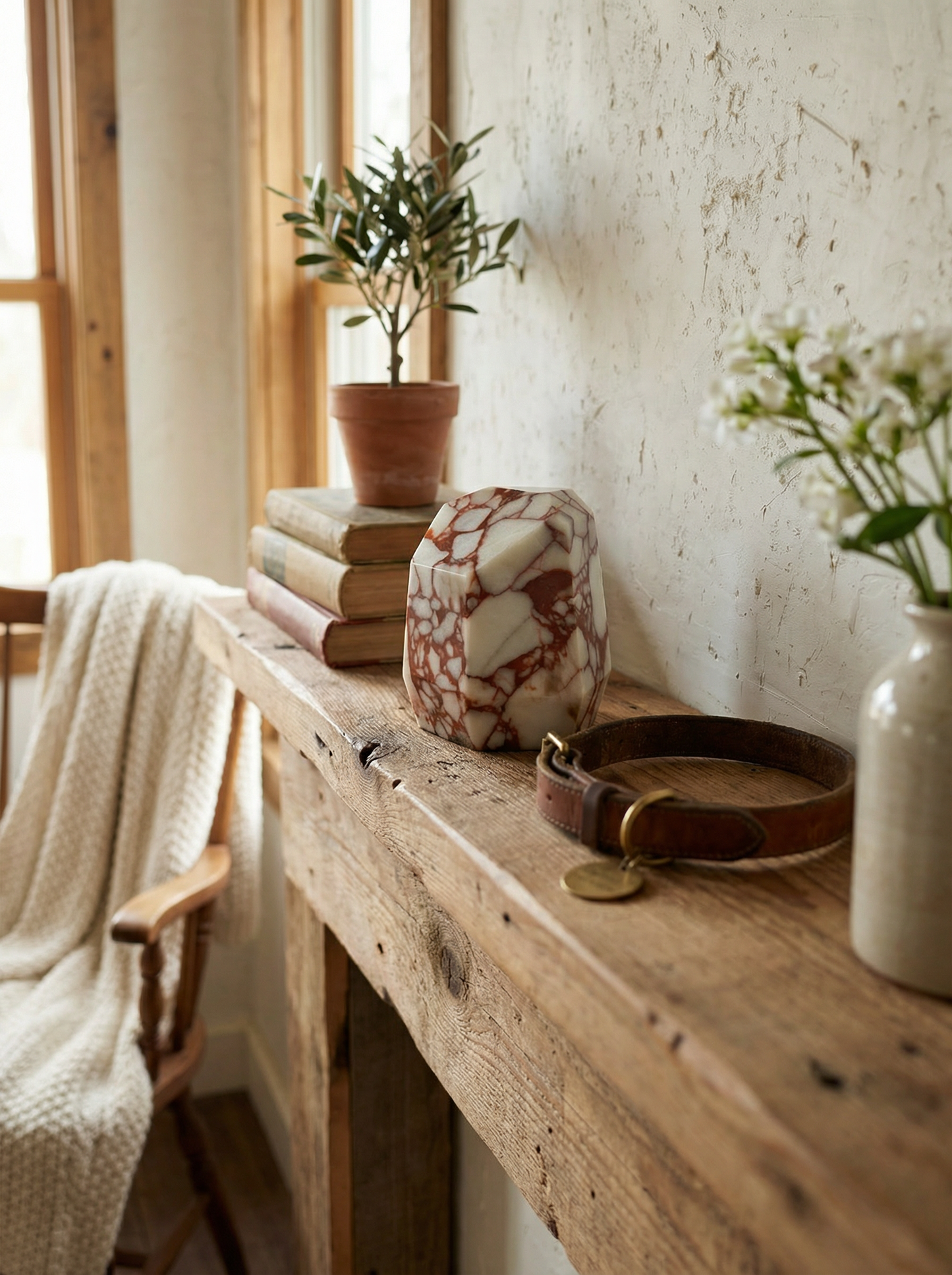 Natural Marble Vein Pet Eternal Memorial Box Ornament MINI