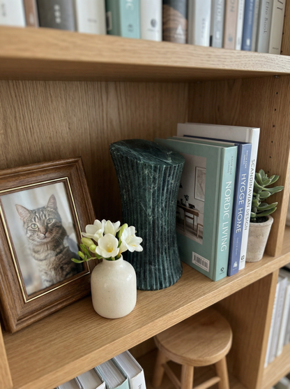 Solid Natural Marble Pet Memorial Keepsake Box, Home Decor Sculpture