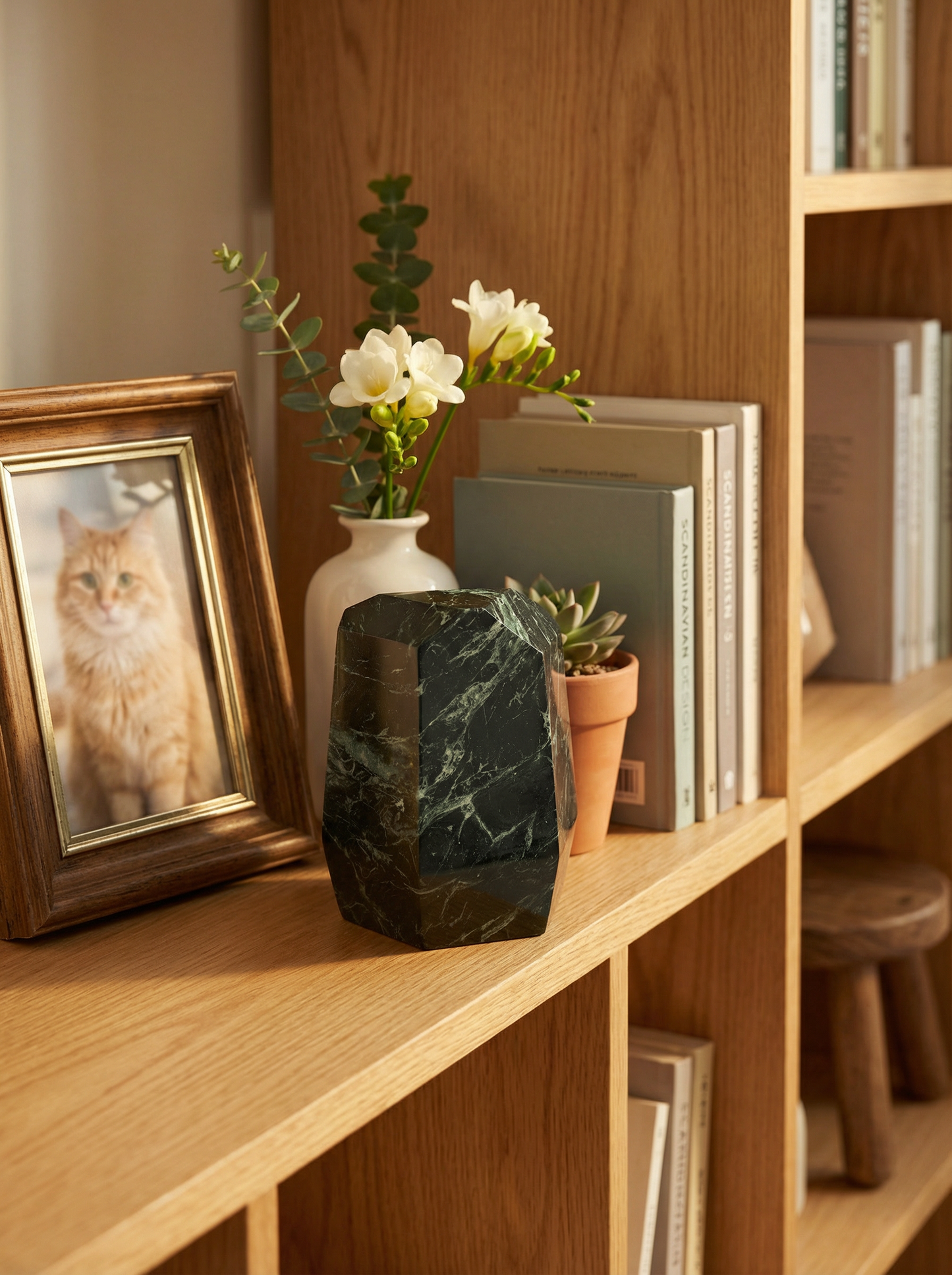 Natural Marble Vein Pet Eternal Memorial Box Ornament MINI