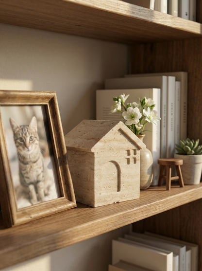 Solid Natural Stone Carved Pet Eternal Memorial Art Sculpture