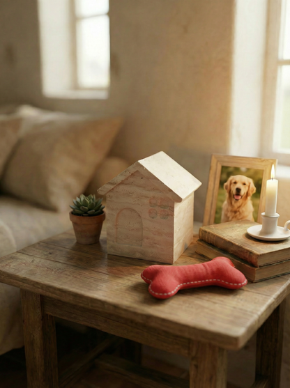 Solid Natural Stone Carved Pet Eternal Memorial Art Sculpture