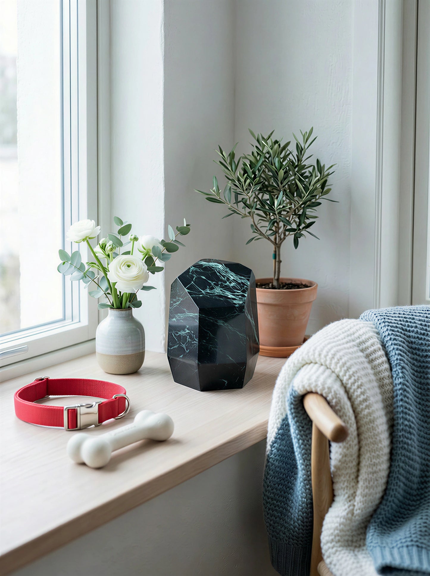 Natural Marble Vein Pet Eternal Memorial Box Ornament MINI