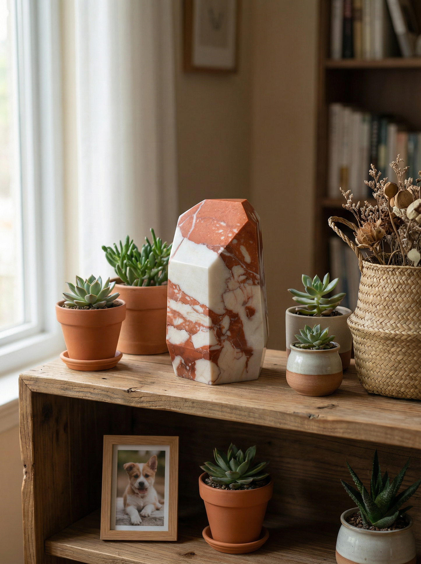 Natural Marble Vein Pet Eternal Memorial Box Ornament