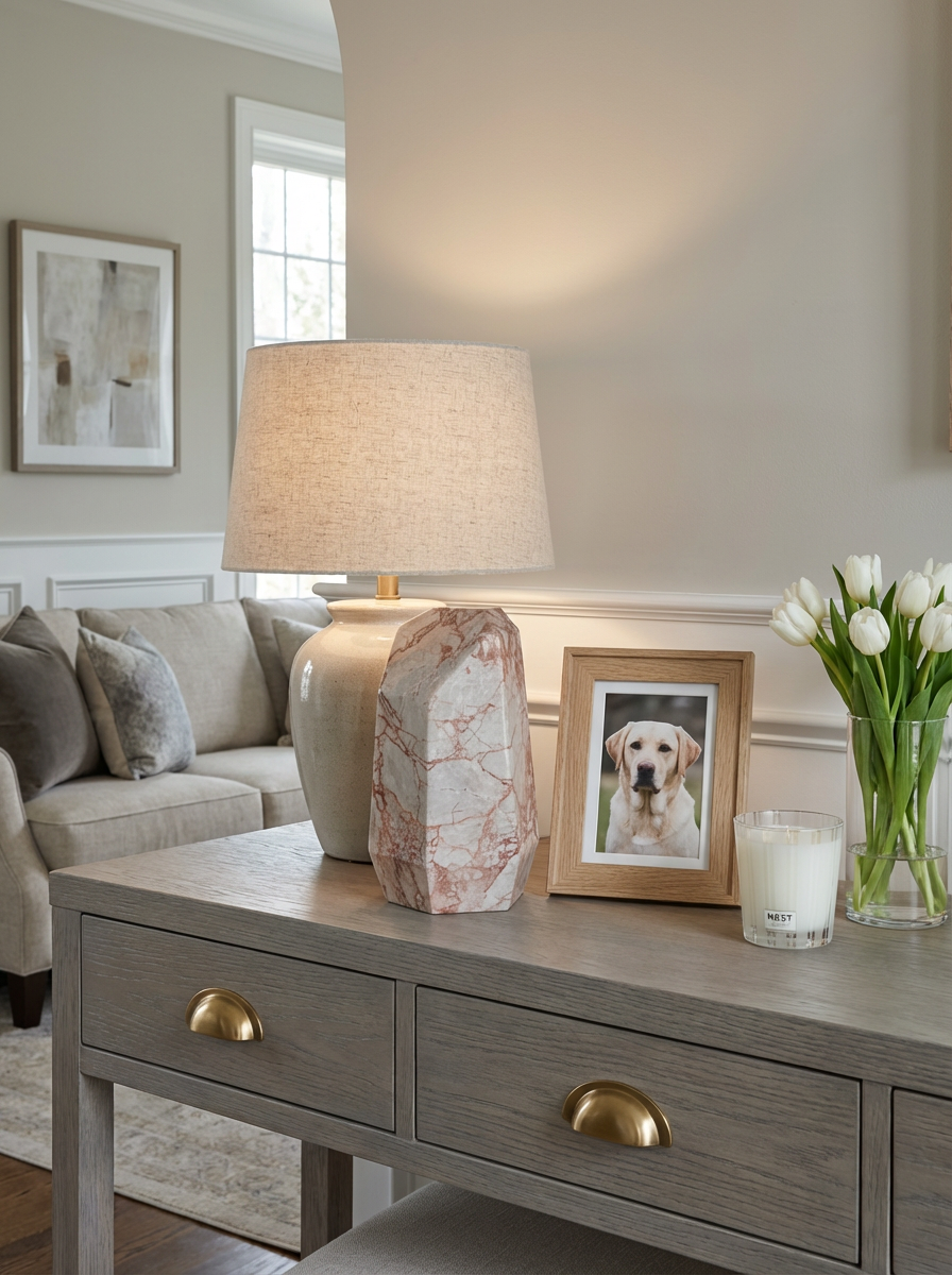 Natural Marble Vein Pet Eternal Memorial Box Ornament