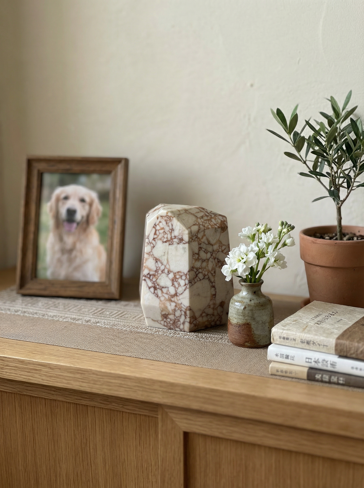 Natural Marble Vein Pet Eternal Memorial Box Ornament MINI