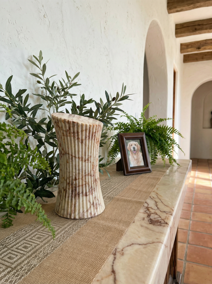 Solid Natural Marble Pet Memorial Keepsake Box, Home Decor Sculpture