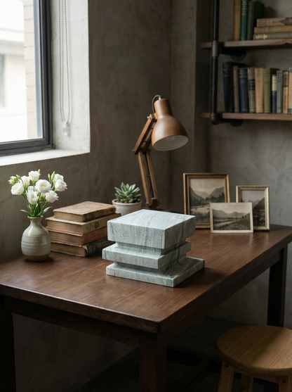 Natural Marble Veined Eternal Pet Memorial Companion Sculpture