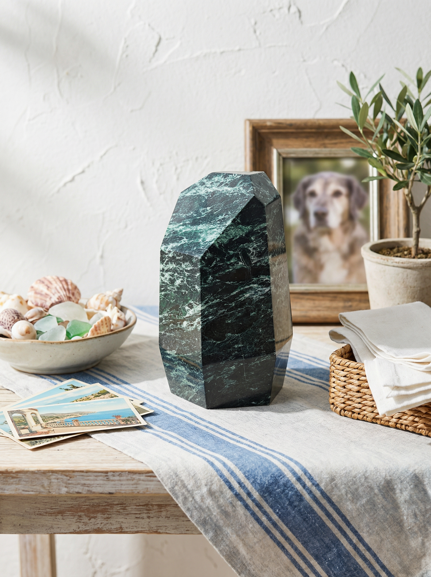 Natural Marble Vein Pet Eternal Memorial Box Ornament