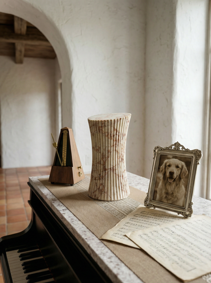 Solid Natural Marble Pet Memorial Keepsake Box, Home Decor Sculpture