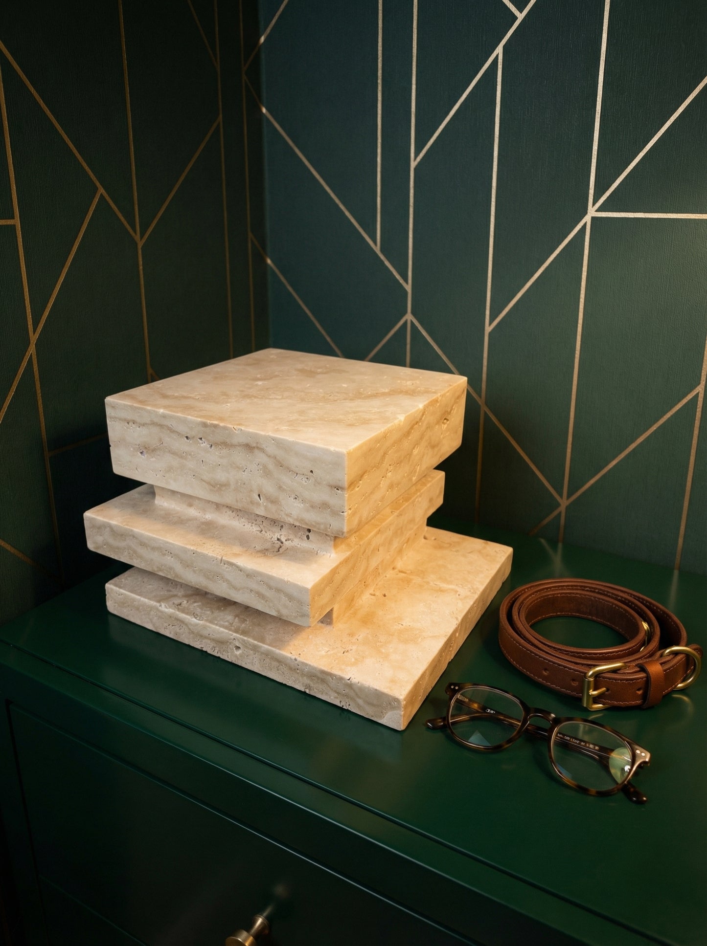 Natural Marble Veined Eternal Pet Memorial Companion Sculpture