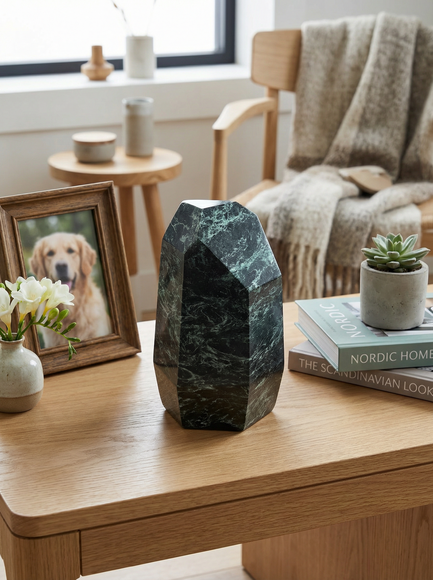 Natural Marble Vein Pet Eternal Memorial Box Ornament