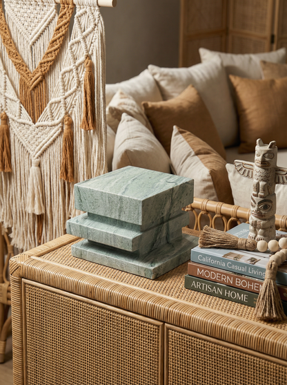 Natural Marble Veined Eternal Pet Memorial Companion Sculpture