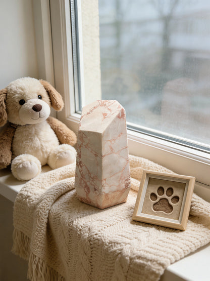 Natural Marble Vein Pet Eternal Memorial Box Ornament